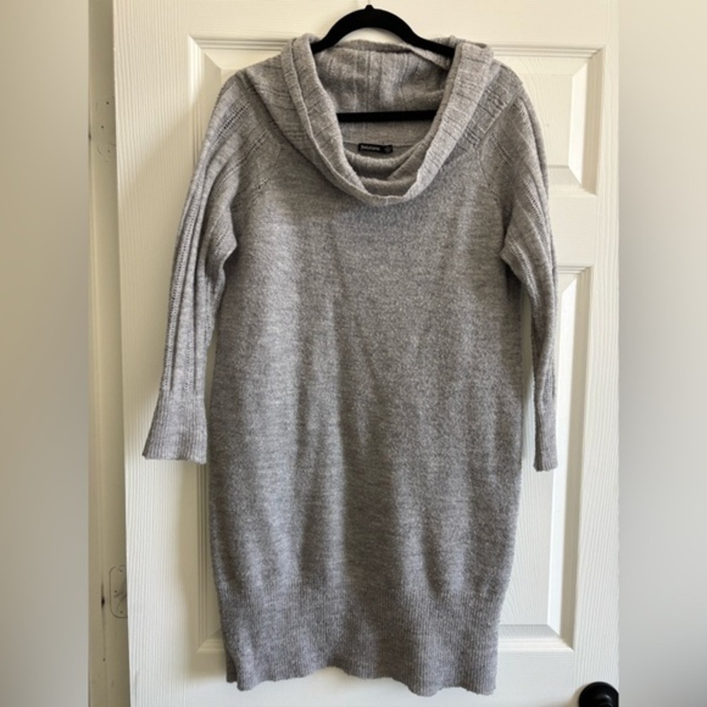 Gray Cowl Neck Sweater
